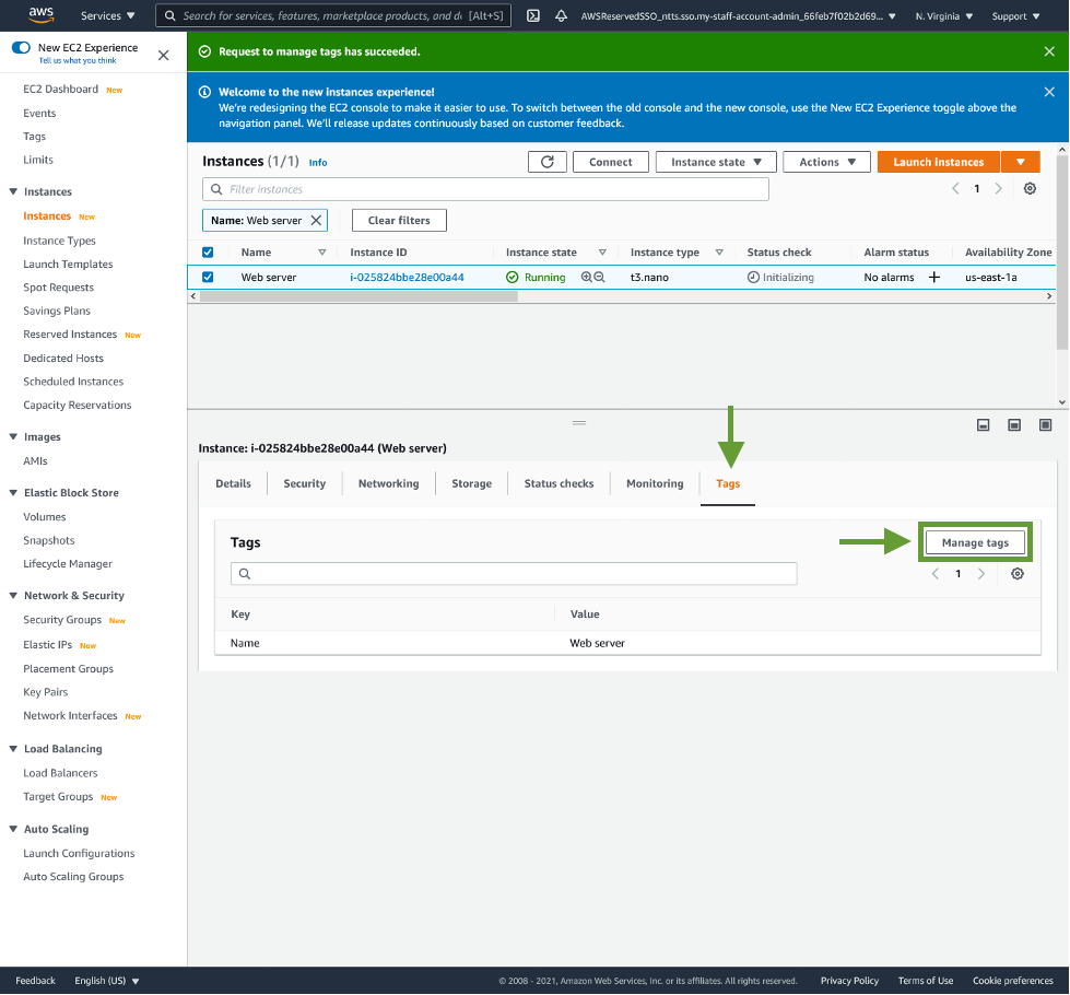 Find the relevant nitro instance and manage it's tags