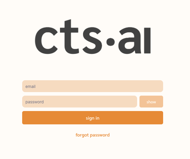 sing in to CTS AI