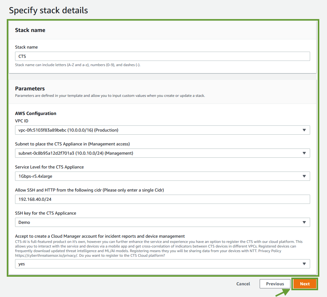 verify and click next